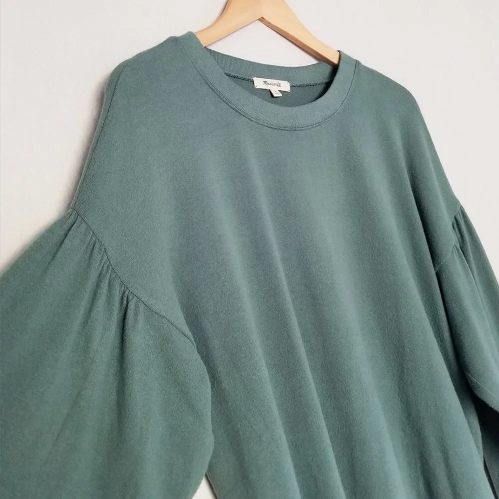 Madewell Dreamiest Knit Long-Sleeve Tee Size M Simply Sage Green Balloon Slv $68 - Picture 14 of 15